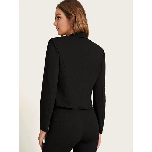 Shawl Collar Slim Fit Blazer Jacket Black - Picture 3 of 6